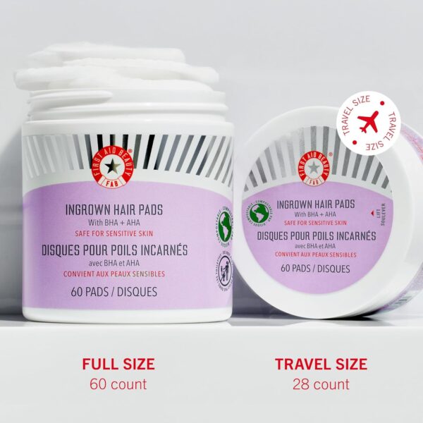 First Aid Beauty - Ingrown Hair Pads with BHA + AHA - Afters...