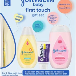 Johnson's First Touch Baby Gift Set, Baby Bath, Skin & Hair ...
