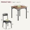 GAOMON Dining Table Set for 2, Kitchen Table and Chairs for ...