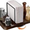 Napkin Holder for Table, Rotating Metal Napkin Dispenser wit...