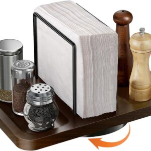 Napkin Holder for Table, Rotating Metal Napkin Dispenser wit...