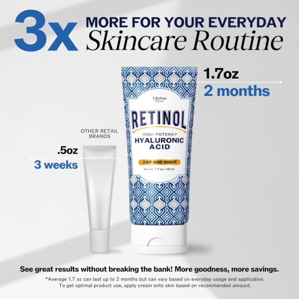 LilyAna Naturals Anti Aging Retinol Face Cream for Women – W...