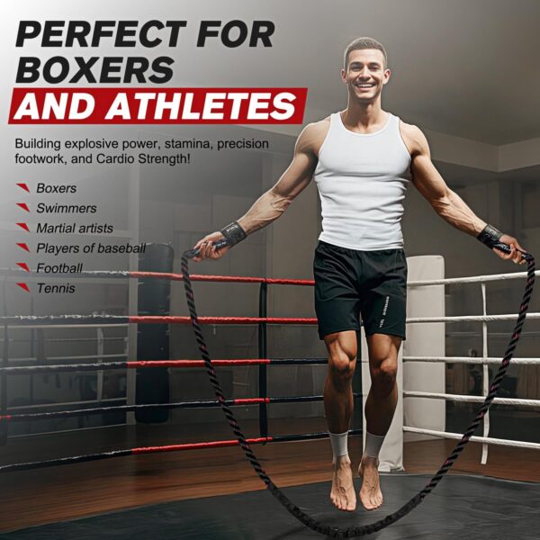HPYGN Jump Rope, Weighted Jump Rope for Men women, 2.8lb 3.8...