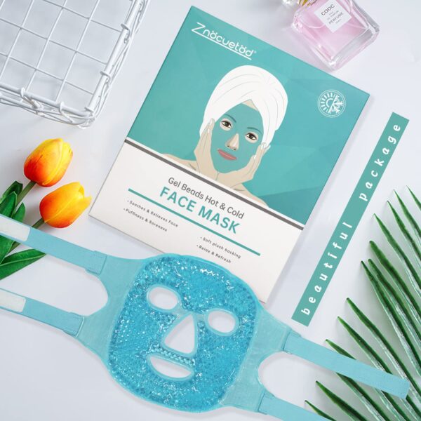ZNÖCUETÖD Cold Face Eye Mask Ice Pack Reduce Facial Puff, Da...