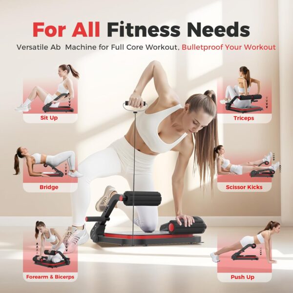 Ab Machine,Sit Up Machine & Core Exercise Equipment, Ab Work...