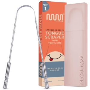 MasterMedi Tongue Scraper with Case Easy to Use Tongue Scrap...