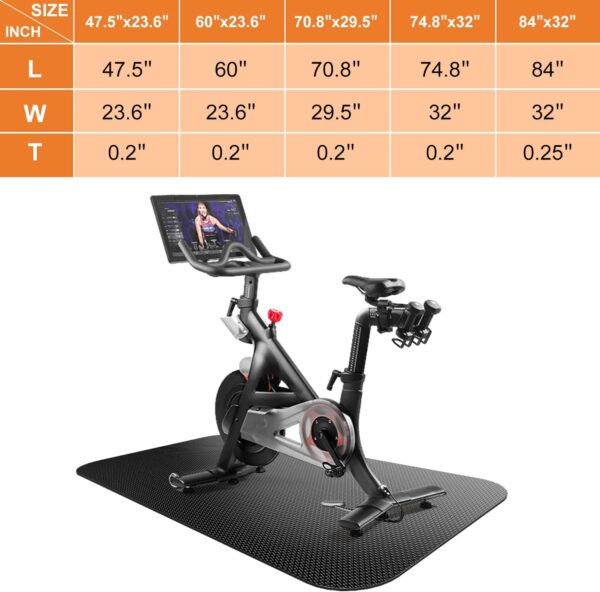 Treadmill Mat,Bike Mat,Stationary Bike Mat,Foldable Treadmil...