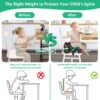 Toddler Booster Seat for Kitchen Chair, Non-Slip Kids Dining...