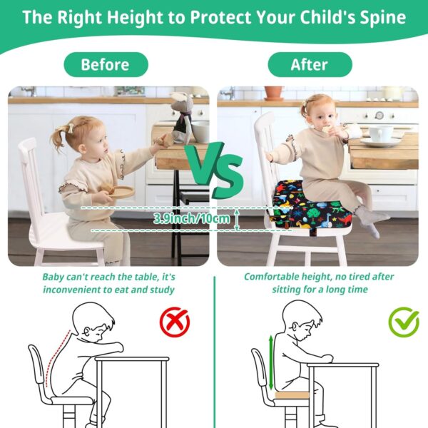 Toddler Booster Seat for Kitchen Chair, Non-Slip Kids Dining...