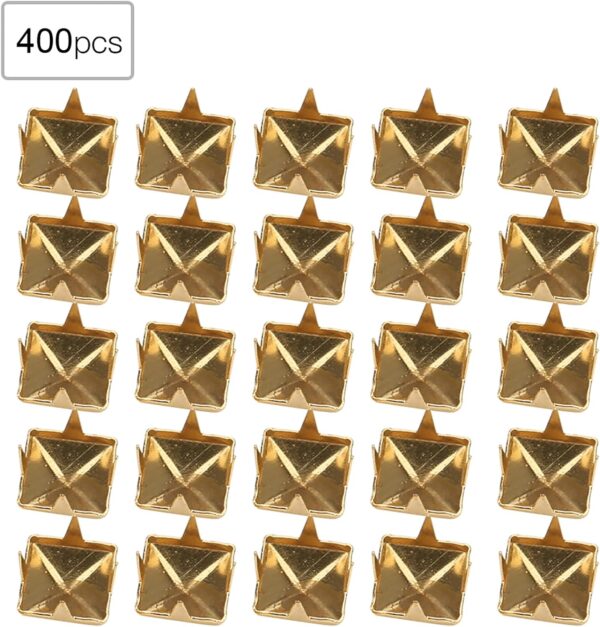 400 Pieces Square Pyramid Studs, 4 to 7mm Metal Versatile Na...