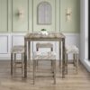 5-Piece Counter Dinner Height Table Set, Indoor Modern Recta...
