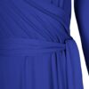 Women's 3/4 Sleeve Deep V-Neck Maxi Faux Wrap Solid Plus Siz...