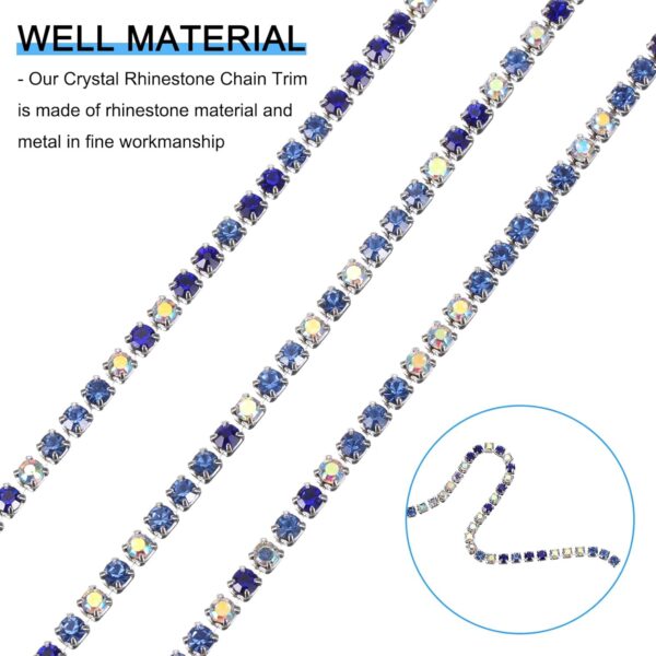 uxcell 10 Yard Crystal Rhinestone Chain, 2.0mm Sew on Close ...
