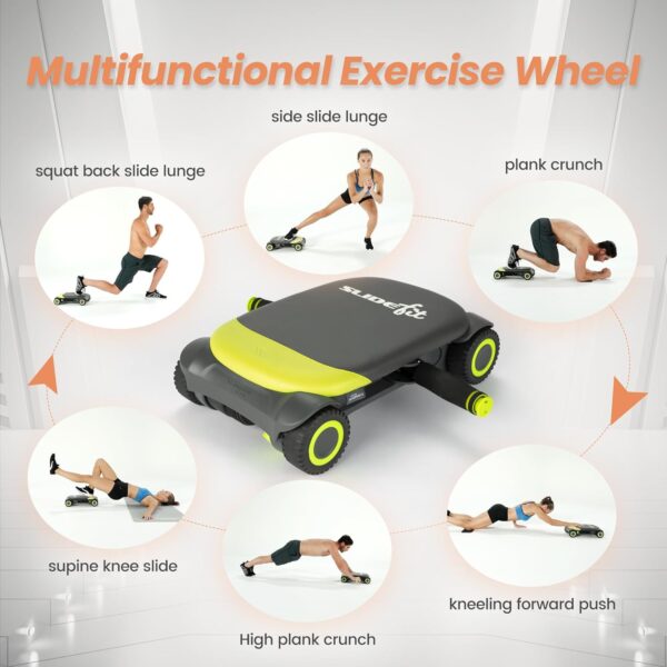 WONDER CORE Slide Fit, Ab Roller Board with 4 Wheels, Automa...