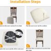 Waterproof Seat Cushion Covers 6 PCS, Stretch Jacquard Chair...