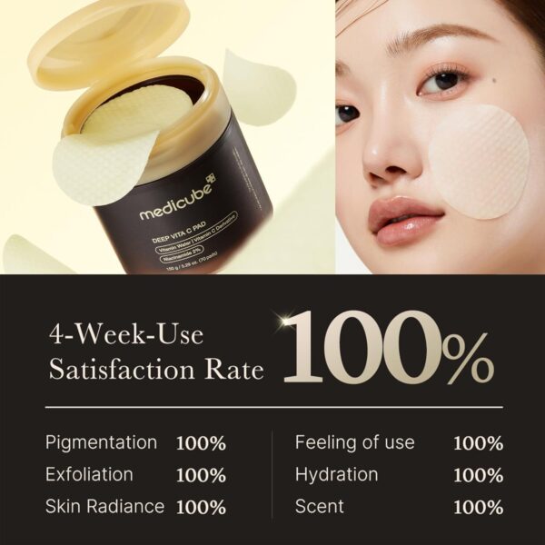 Medicube Deep Vita C Facial Pads, Vitamin C Toner Pads for U...