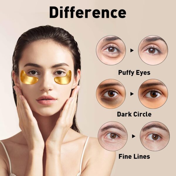 CHMI Under Eye Patches (50 Pairs) - 24K Gold Eye Patches for...