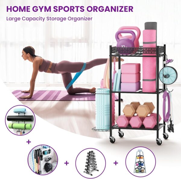 Yoga Mat Storage Rack, Home Gym Storage Rack, VOPEAK Workout...