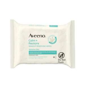 Aveeno Calm + Restore Unscented Makeup Remover Face Wipes, F...