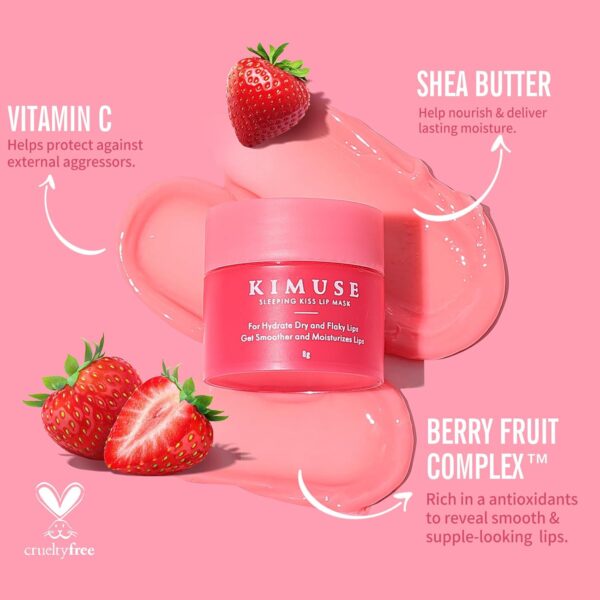 KIMUSE Lip Mask Set, 4PCS Lip Sleeping Mask Overnight Treatm...
