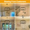 25" Modern Black Chandelier for Dining Room (6-Light, 25-Inc...