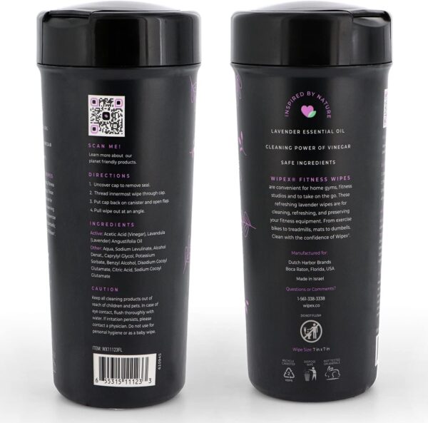 Wipex Yoga Mat Cleaner & Fitness Wipes - Natural Lavender & ...