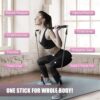 Pilates Bar Kit with Resistance Band-Multifunctional Portabl...