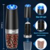 Sweet Alice Gravity Electric Pepper and Salt Grinder Set, Ad...