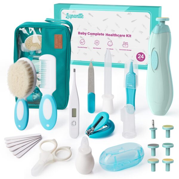 Baby Healthcare and Grooming Kit, 24 in 1 Baby Electric Nail...