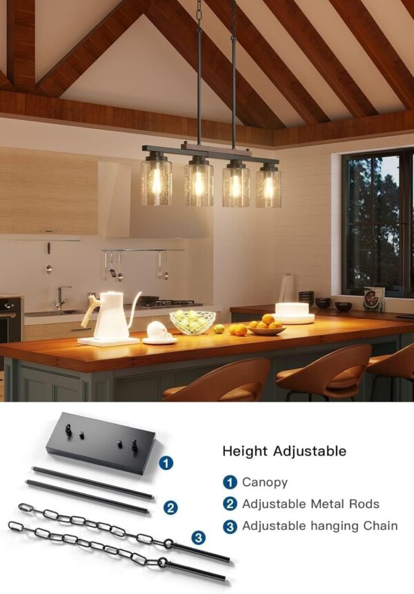 Amico Dining Room Light Fixture 4-Light Kitchen Island Light...