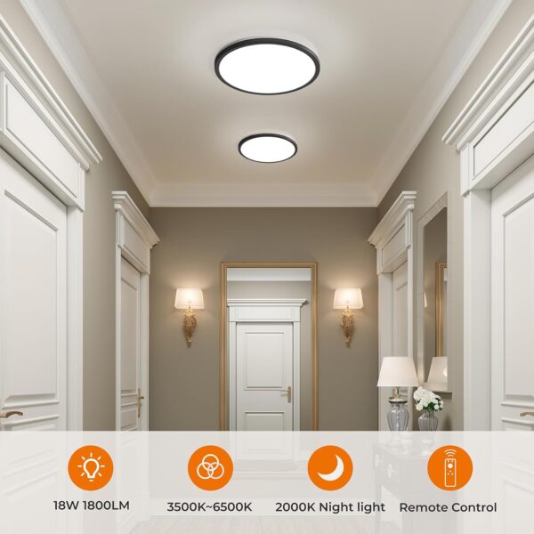 Matane Flush Mount Ceiling Light Fixture with Remote Control...