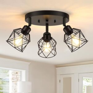 3-Light Kitchen Flush Mount Ceiling Light, Adjustable Multi-...