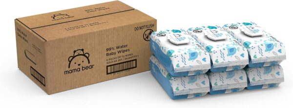 Amazon Brand - Mama Bear 99% Water Baby Wipes, Hypoallergeni...
