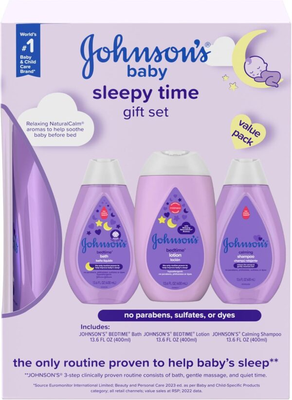 Johnson's Baby Sleepy Time Bedtime Gift Set with Relaxing Na...