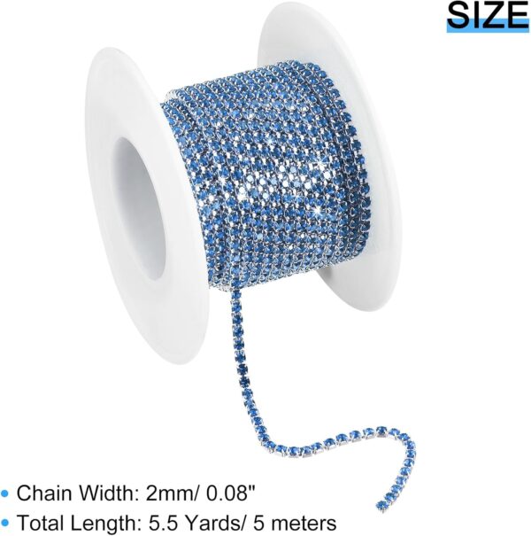 uxcell 5.5 Yards Crystal Rhinestone Chain, 2mm Sew on Close ...