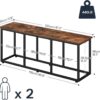 HOOBRO Dining Bench, 47.2 Inch Dining Table Bench, Industria...