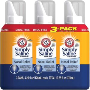 Simply Saline Adult Nasal Mist, Original, Pack of 3, 4.25 Oz...