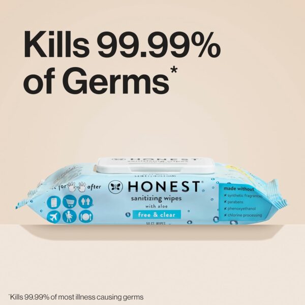 The Honest Company Fragrance Free Sanitizing Alcohol Wipes |...