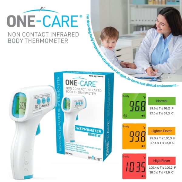 ONE-CARE Digital Infrared Thermometer HTD8813C - Non-Contact...