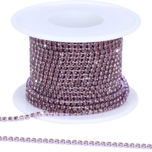 Crystal Rhinestone Close Chain Trim,10 Yards/Roll of 2mm Rhi...