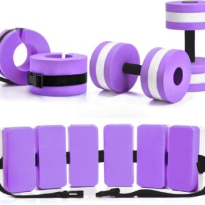 5 Pcs Aquatic Exercise Set Including 2 Ankle Swimming Weight...