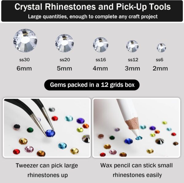 B7000 Clear Glue with 4000PCS Silver Clear Rhinestones for C...