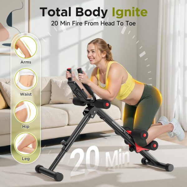 FLYBIRD Ab Workout Equipment, Adjustable Ab Machine Full Bod...