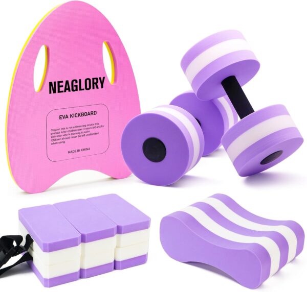 NEAGLORY 5 Pieces Water Aerobics Set, Aquatic Exercise Set P...