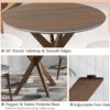 Tangkula Mid-Century Modern Round Dining Table Set for 2, Wo...
