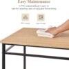 VECELO 5-Piece Kitchen Dining Table Set, Wood Tabletop & Hea...