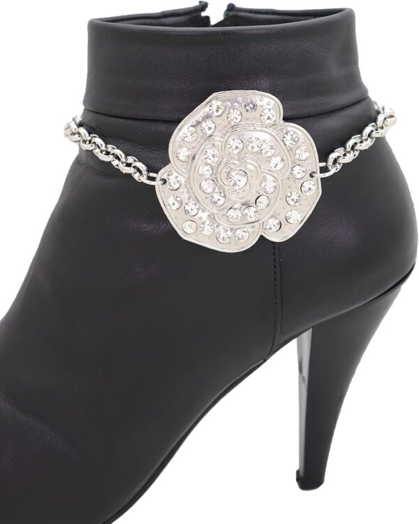 Women Western Fashion Anklet Boot Chains Silver Bling Bracel...