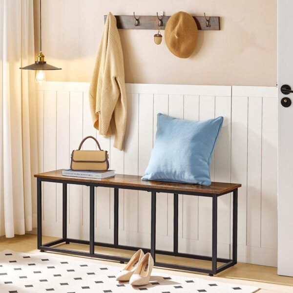 HOOBRO Dining Bench, 47.2 Inch Dining Table Bench, Industria...