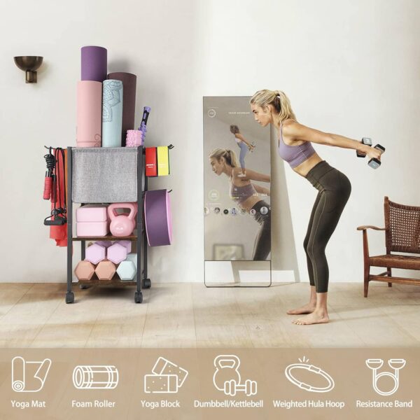 Yoga Mat Storage Rack Home Gym Equipment Workout Equipment O...
