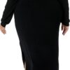The Drop Women's Suki Rib Midi V-Back Dress